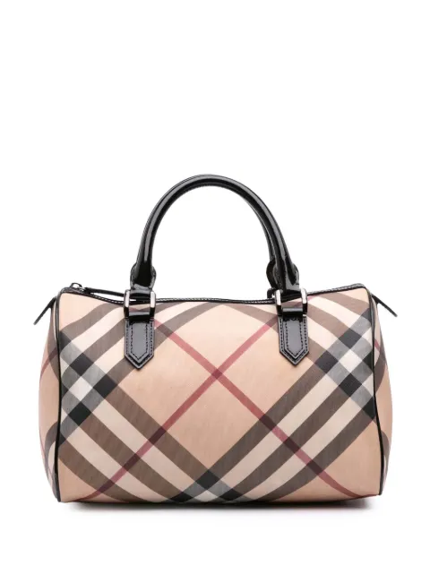 Burberry Pre-Owned 2000-2017 Supernova Check Coated Canvas boston bag
