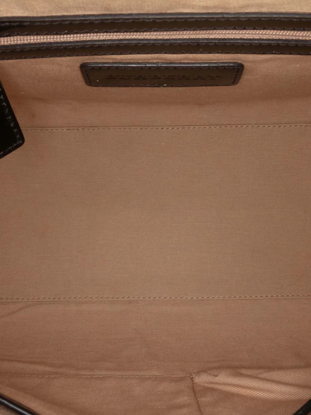 Pre-owned Burberry 2000-2017 Supernova Check Coated Canvas Boston Bag In Brown