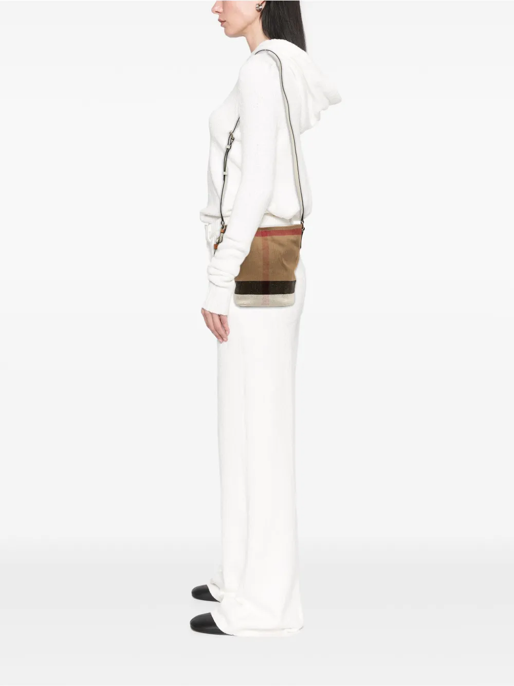 Burberry Pre-Owned 2000-2017 Mini Mega Check Canvas Ashby Tassel bucket bag | Pre-Owned | Image 2