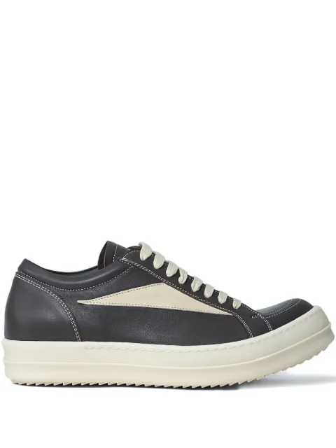 Rick Owens suede panelled lace-up sneakers 
