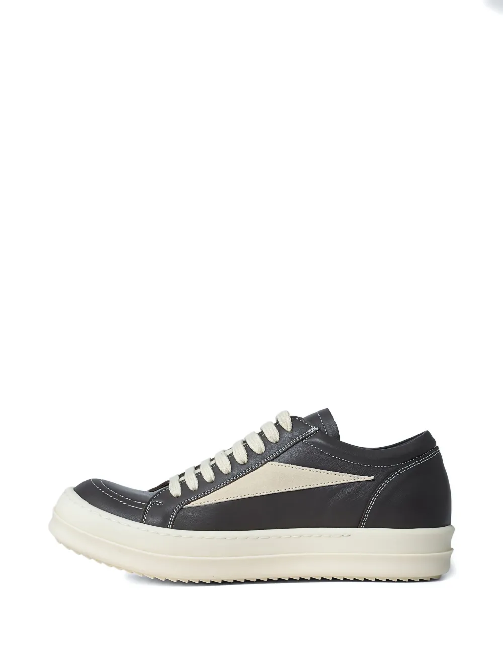 Rick Owens Suede Panelled Lace-up Sneakers In Black