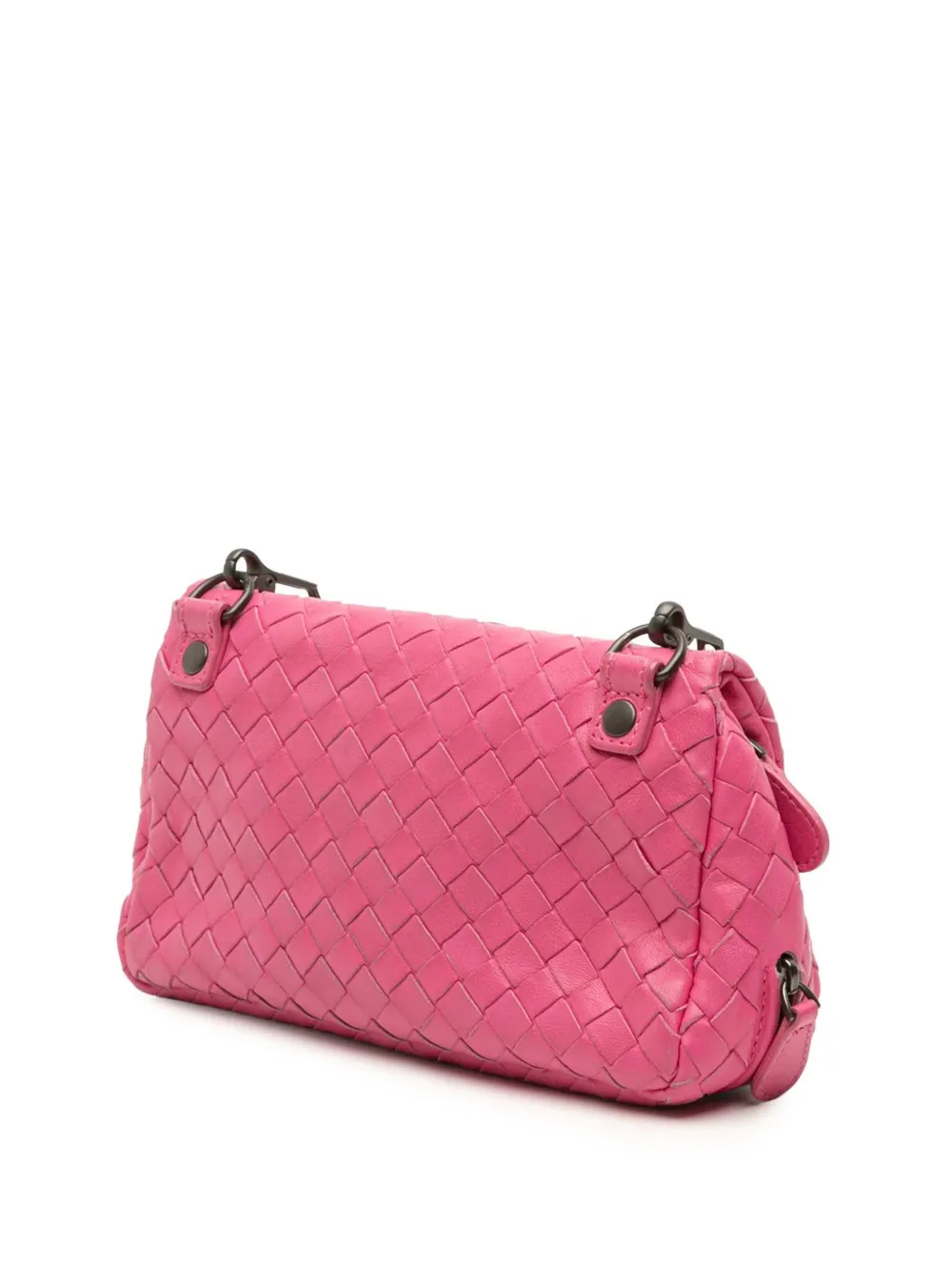  Bottega Veneta Pre-owned Mini Sac à Bandoulière Intrecciato Expandable Chain Flap (2012-2025) - Rose 