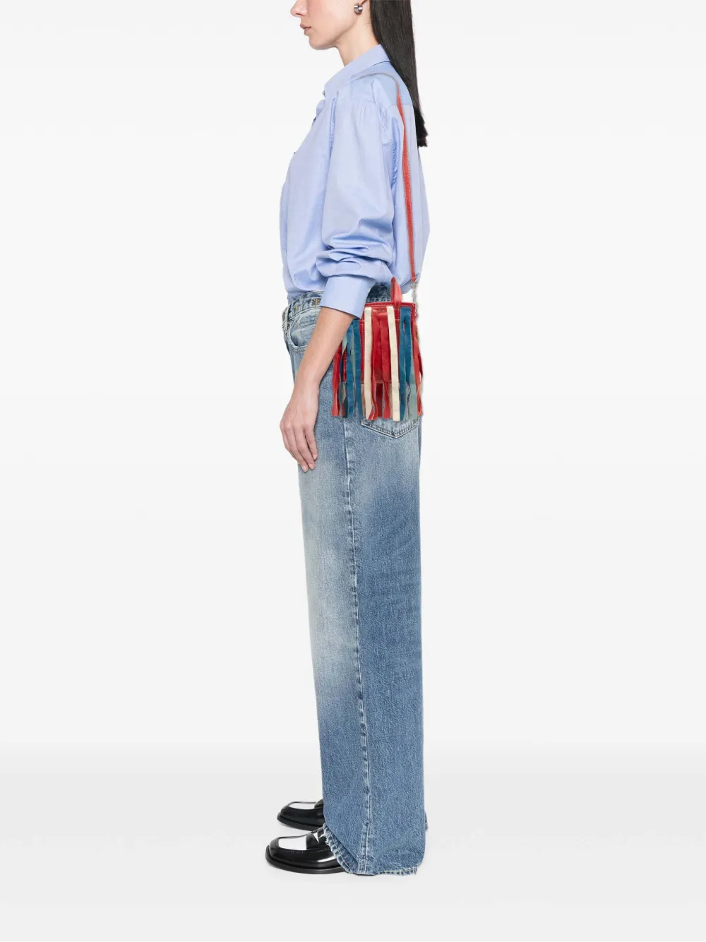 Balenciaga Pre-Owned 2018 XXS Lambskin Fringe Bazar Shopper satchel | Pre-Owned | Image 2
