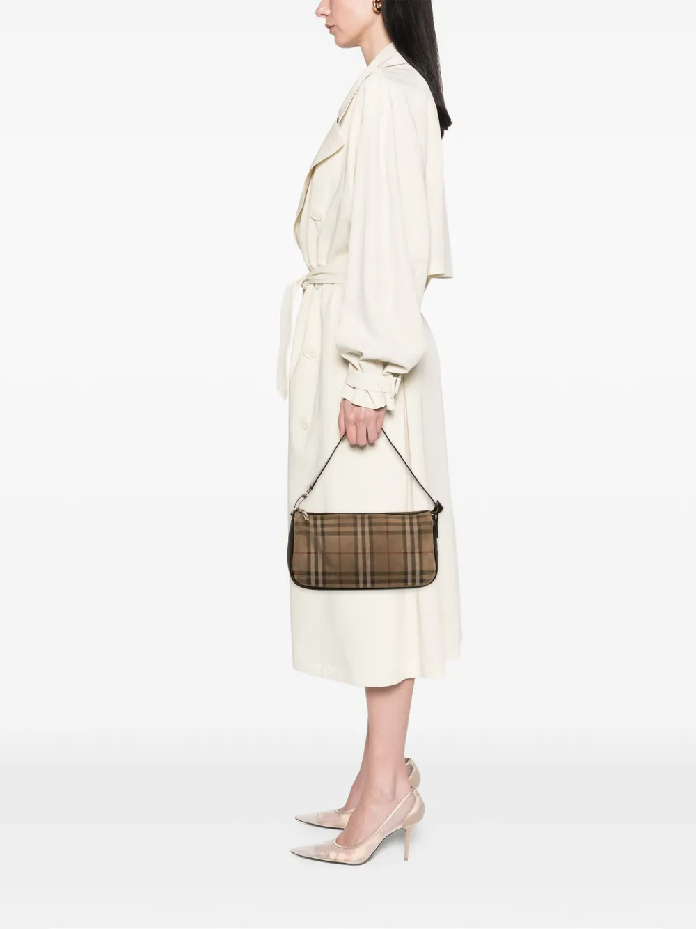 Burberry Pre-Owned 2003 House Check Suede shoulder bag | Pre-Owned | Image 2