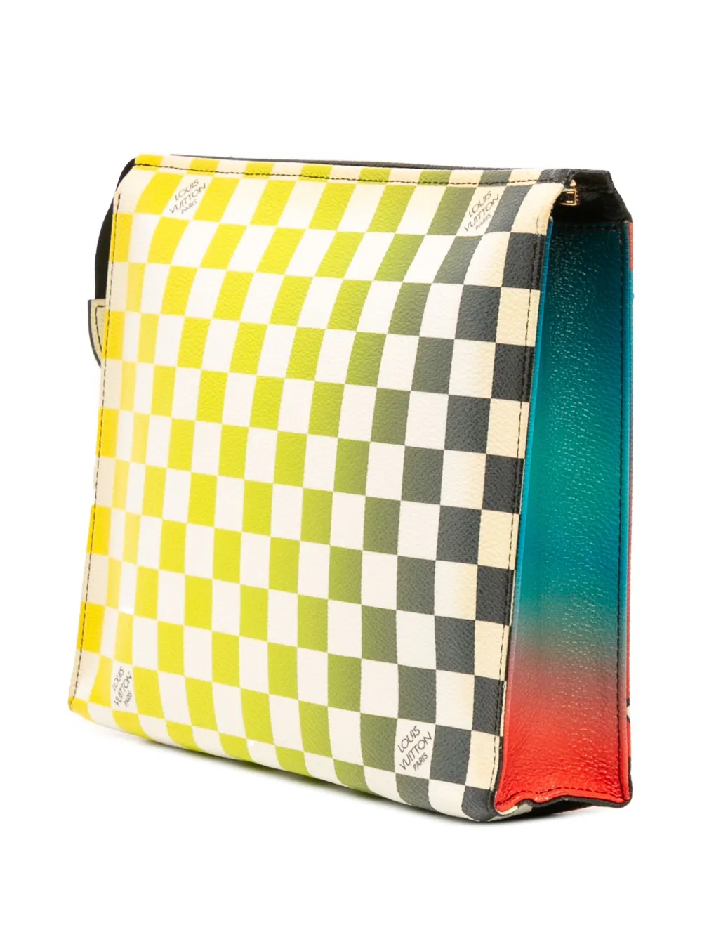 Pre-owned Louis Vuitton 2016 Damier Race Toiletry Pouch 26 Clutch Bag In Multi