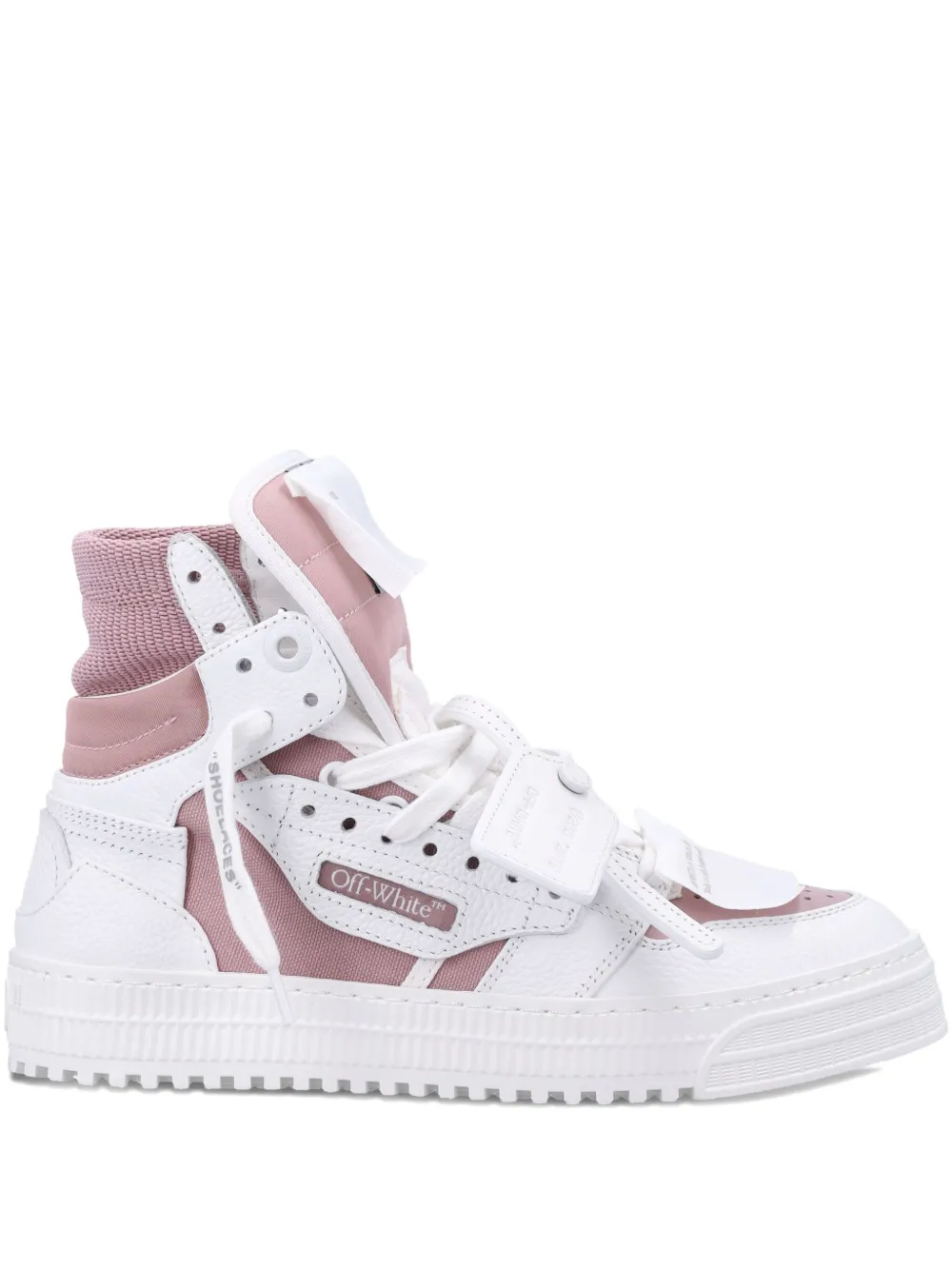 Off-White Court 3.0 high-top leather sneakers Pink