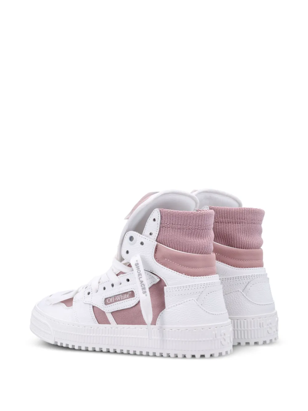 Off-White Court 3.0 high-top leren sneakers Roze