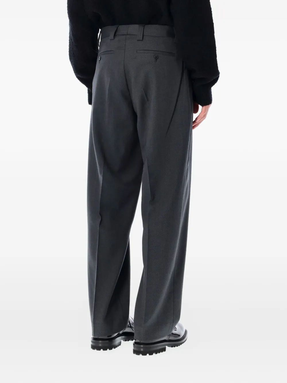Mfpen Classic Wool Trousers Dark Grey In Gray
