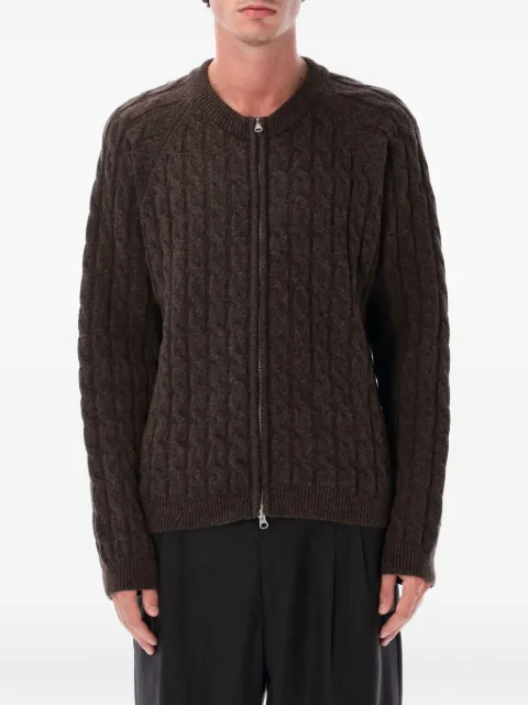 mfpen cable-knit zip cardigan