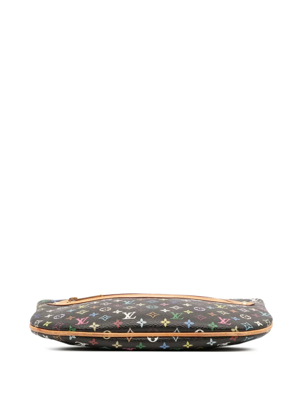 Pre-owned Louis Vuitton 2006 Monogram Multicolore Pochette Plate Gm Pouch In Black