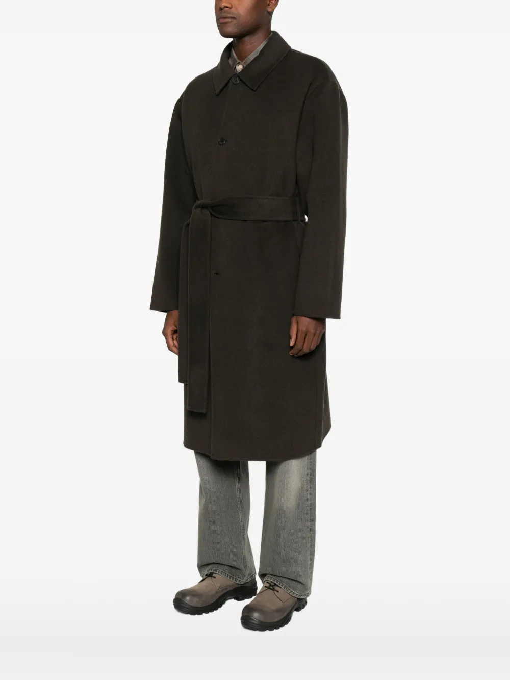 Berner Kuhl Belted Single-breasted Coat In Black