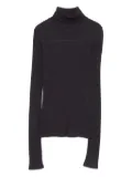 SAMSOE SAMSOE roll-neck knitted top - Black