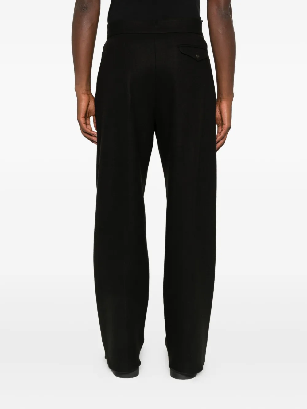 Emporio Armani Broek met geplooid detail Zwart
