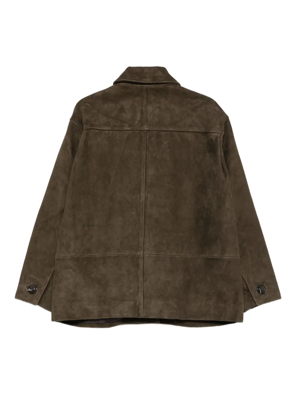 Soeur Vincenzo Suede Button-fastening Jacket In Green