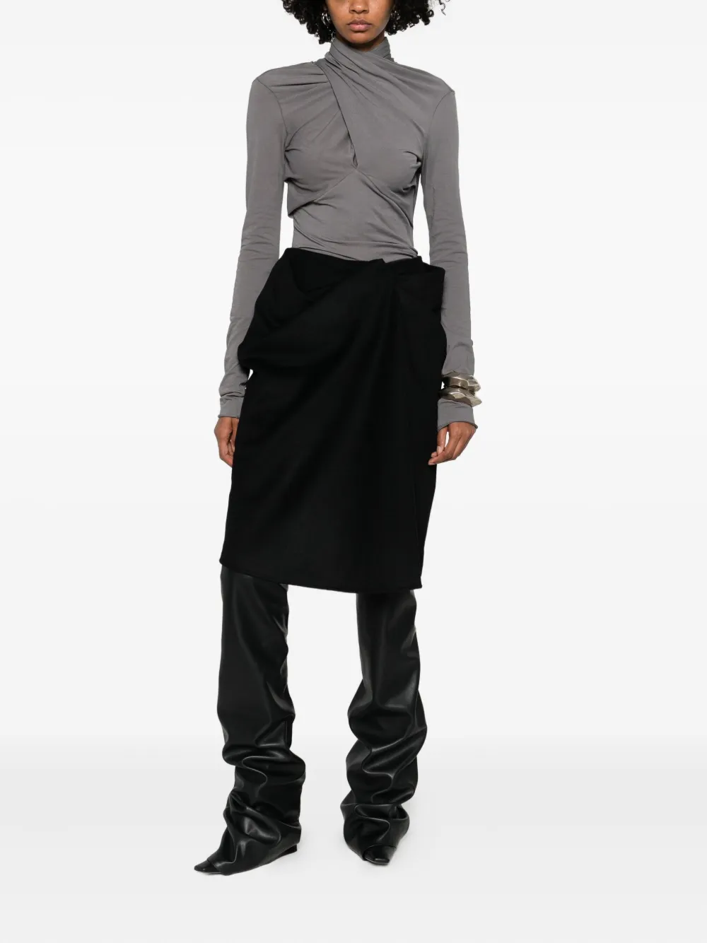 Entire Studios Asymmetric Skirt In Black