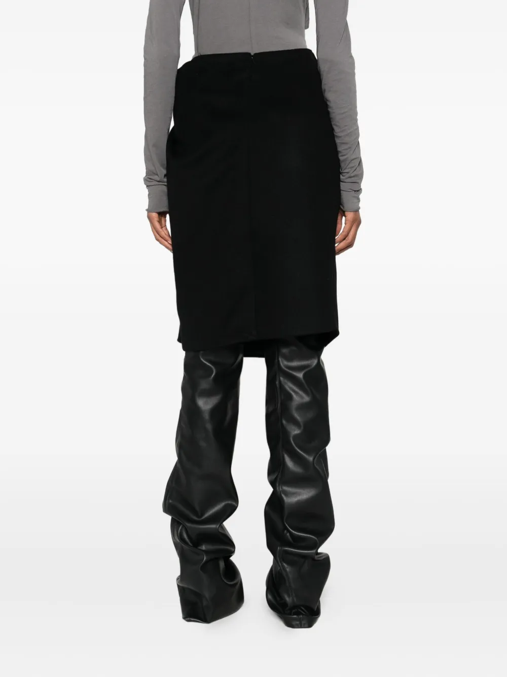 Entire Studios Asymmetric Skirt In Black