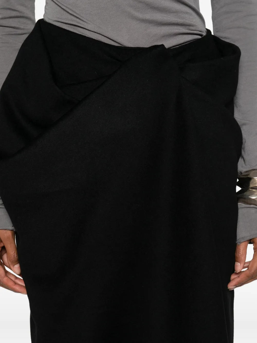 Entire Studios Asymmetric Skirt In Black