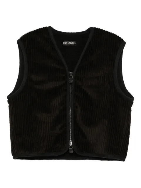 OUR LEGACY corduroy zip-up gilet