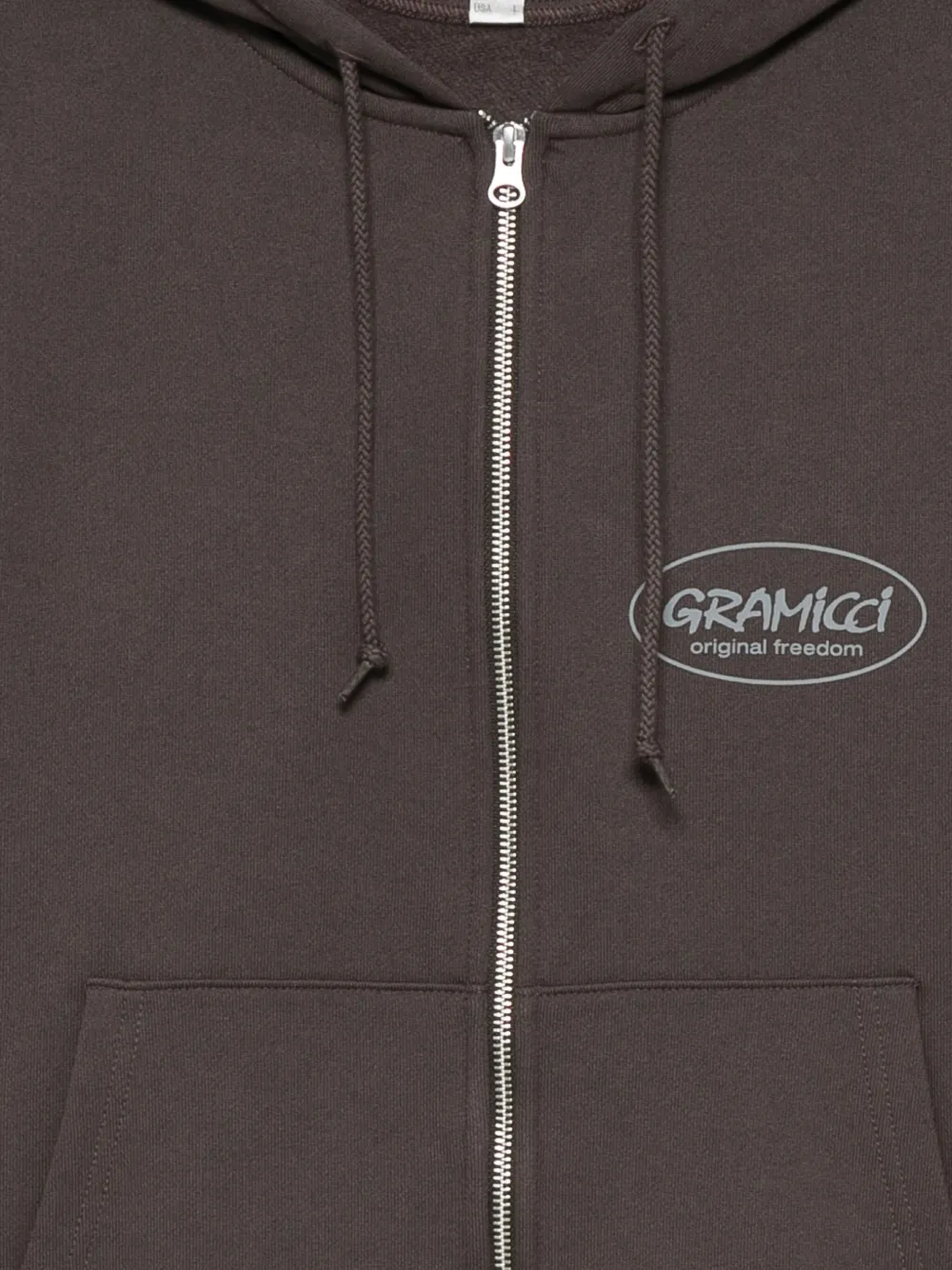 Gramicci Hoodie met rits Bruin