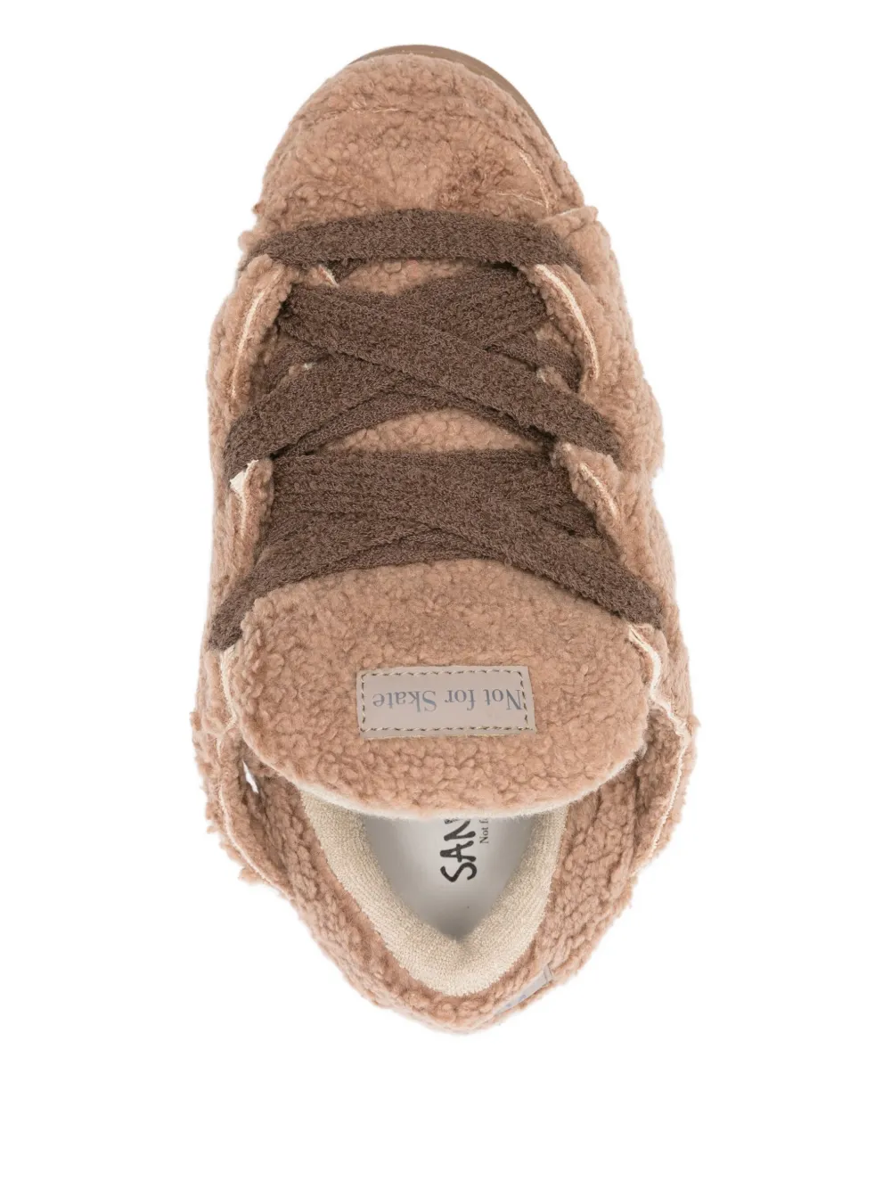 Santha Cut-out Faux-fur Sneakers In Animal Print