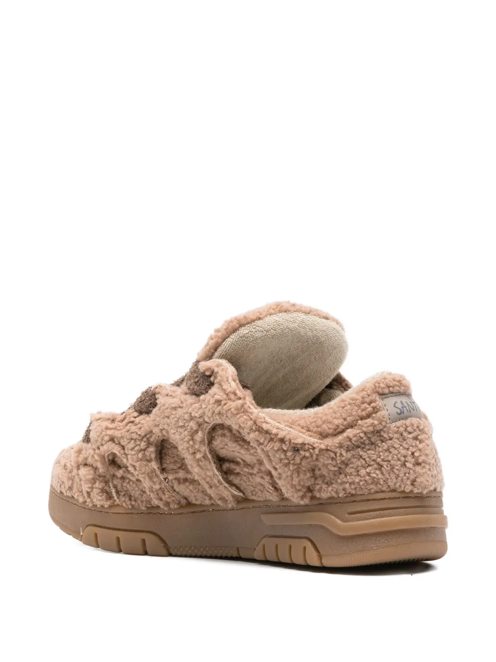 Santha Cut-out Faux-fur Sneakers In Animal Print