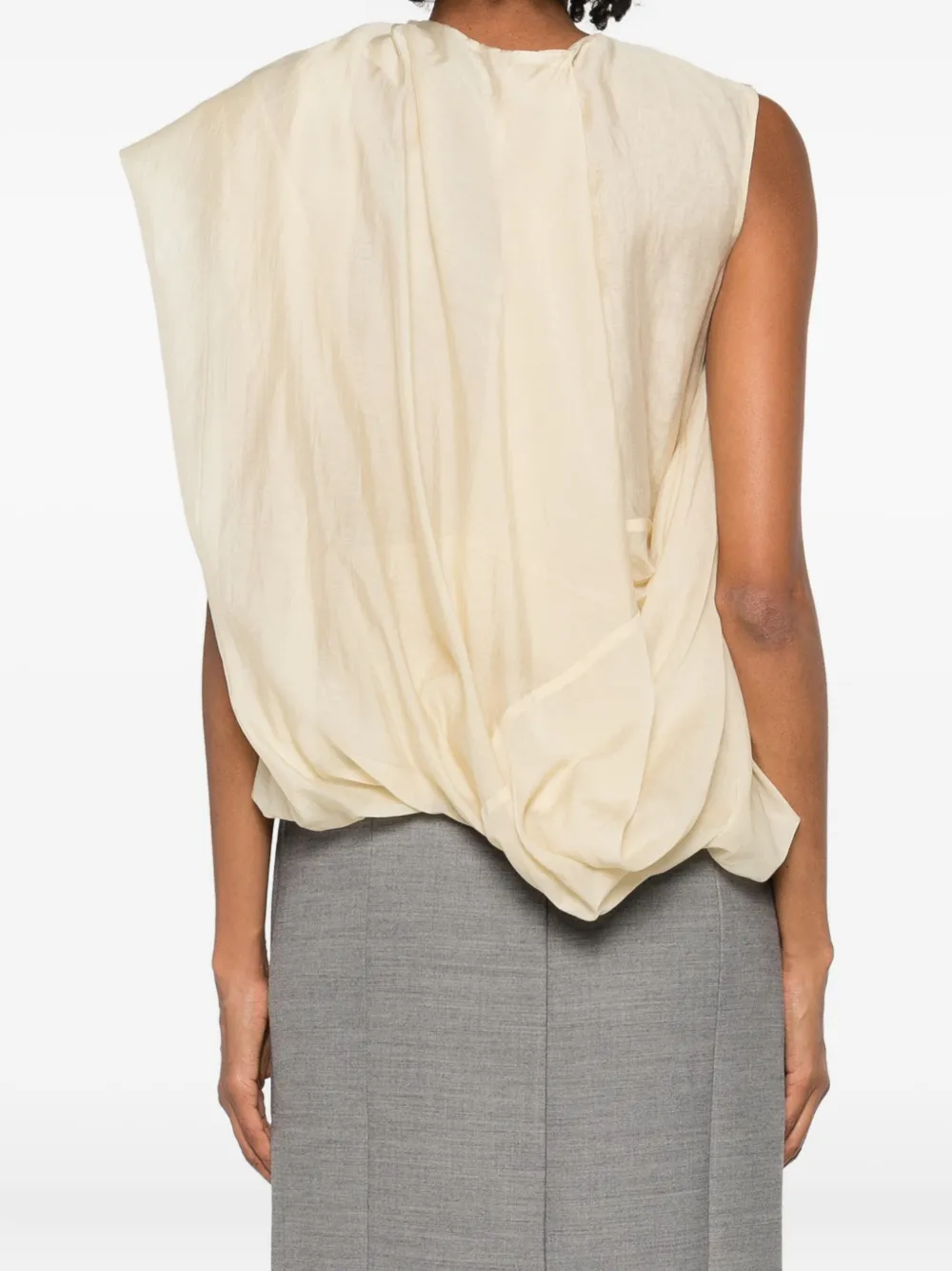 Entire Studios Draped Blouse In Brown
