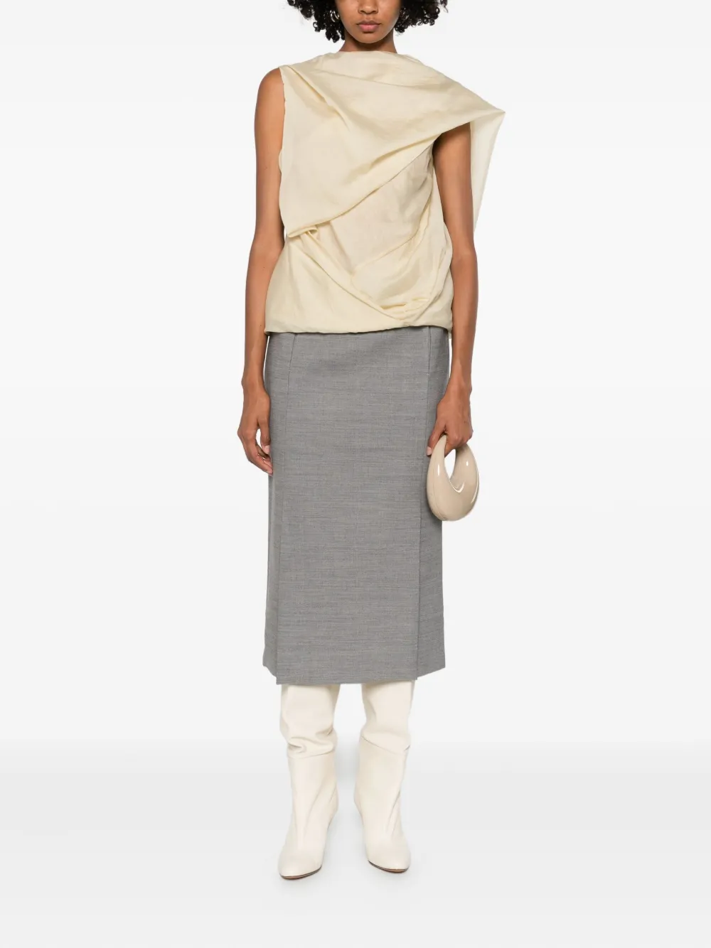 Entire Studios Draped Blouse In Brown