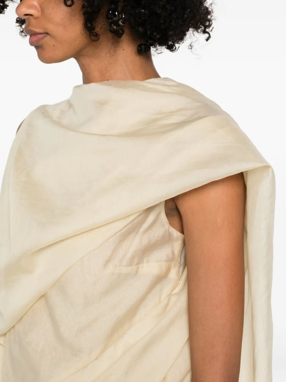Entire Studios Draped Blouse In Brown