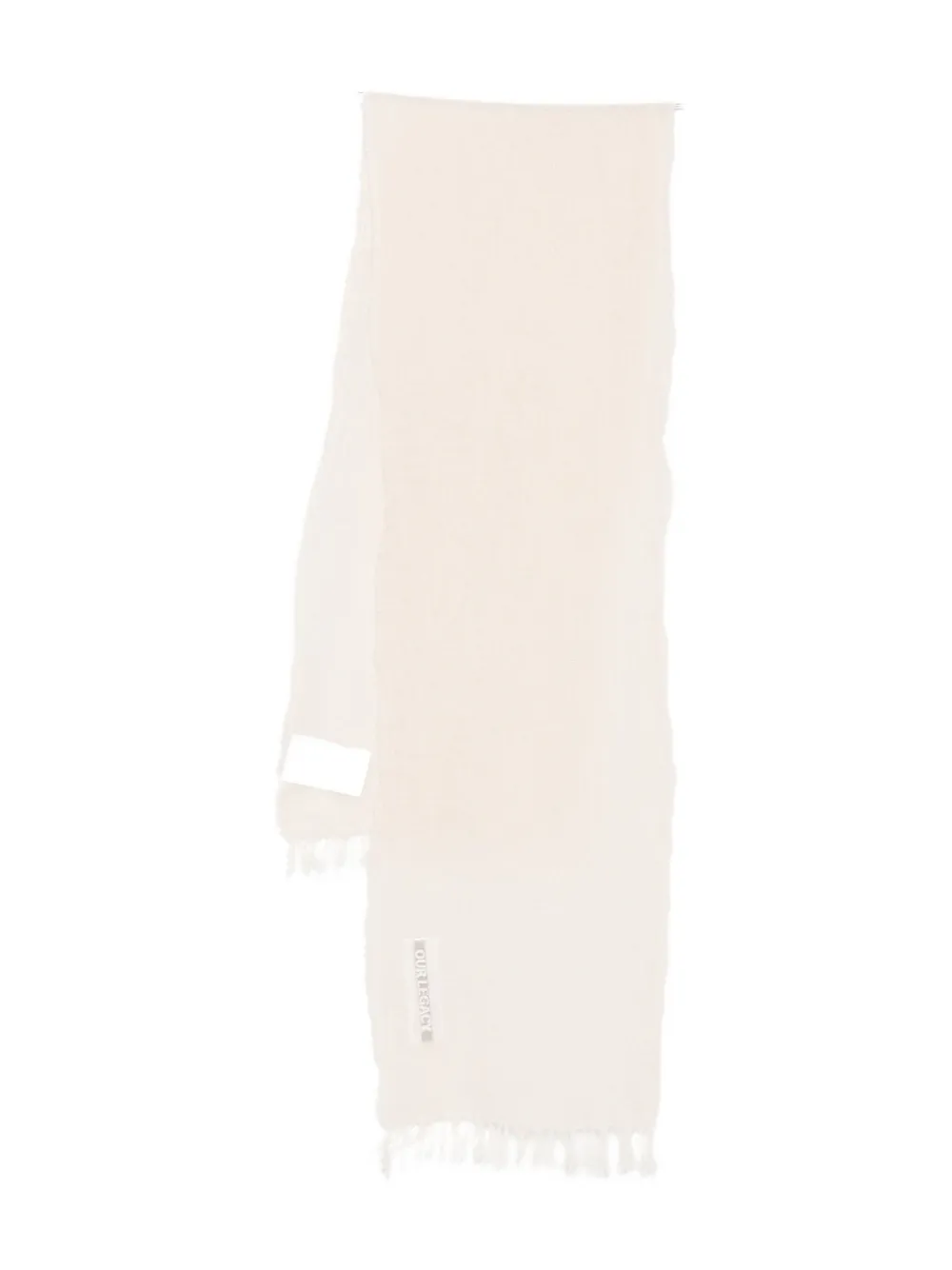 Our Legacy Cottage Frayed-edge Wool Scarf In Neutral