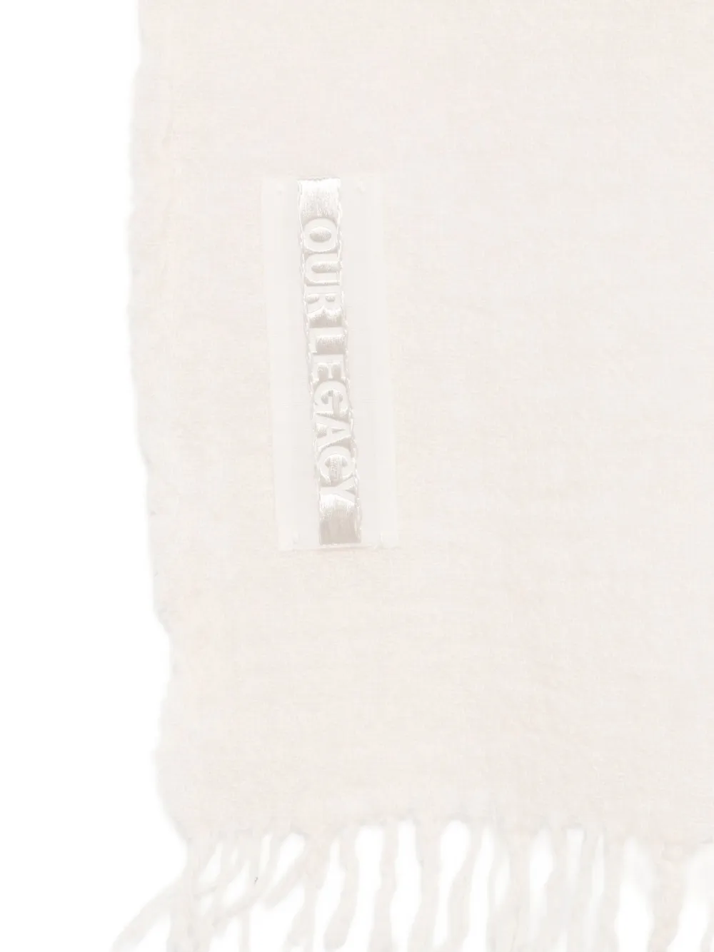 Our Legacy Cottage Frayed-edge Wool Scarf In Neutral