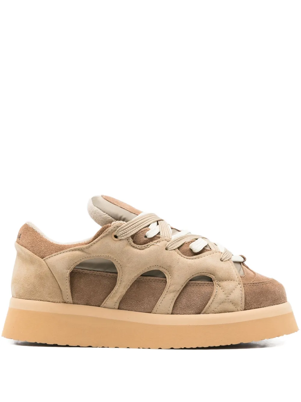 SANTHA Uitgesneden sneakers Beige