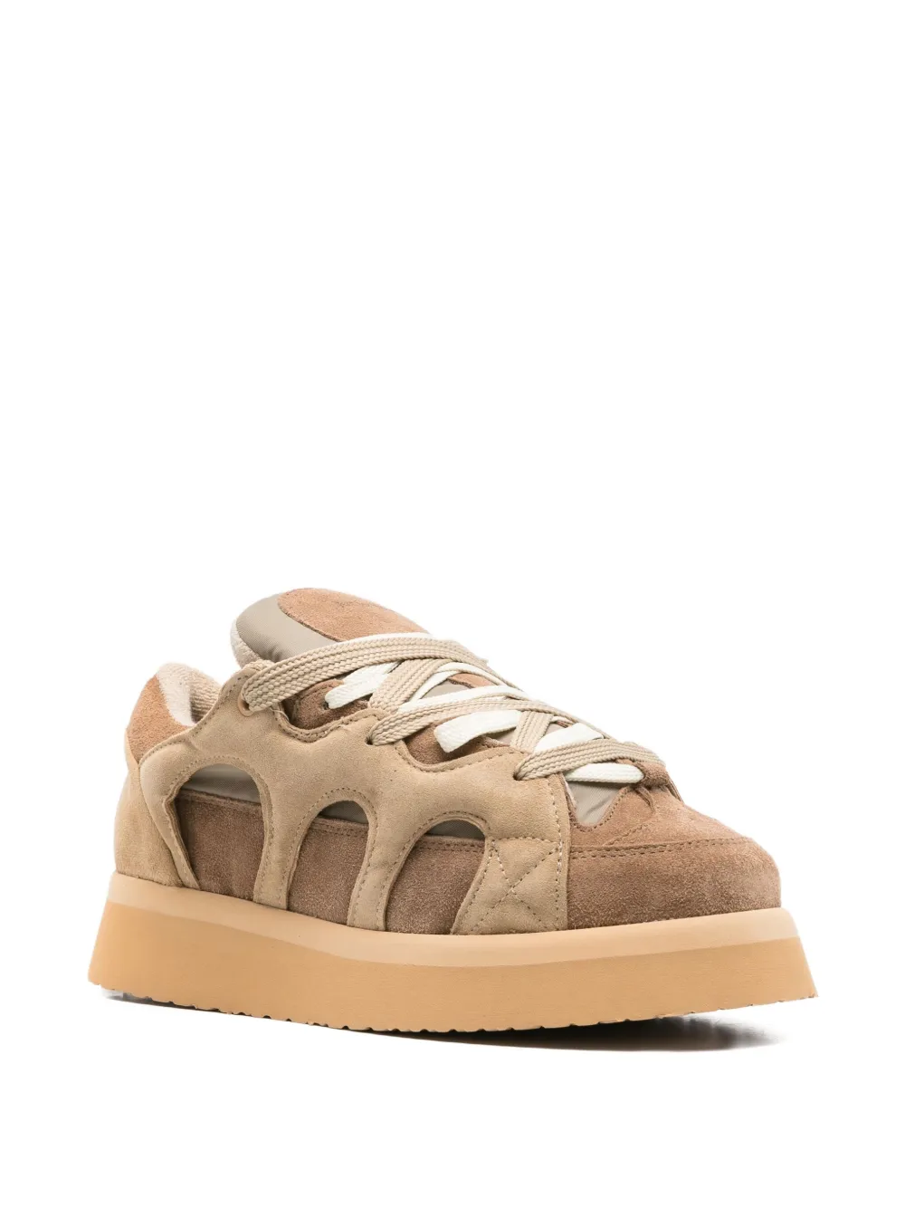 SANTHA cut-out sneakers - Beige