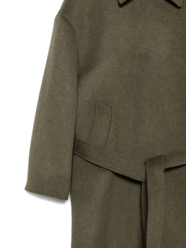 OUR LEGACY Court Belted Coat | Green | FARFETCH