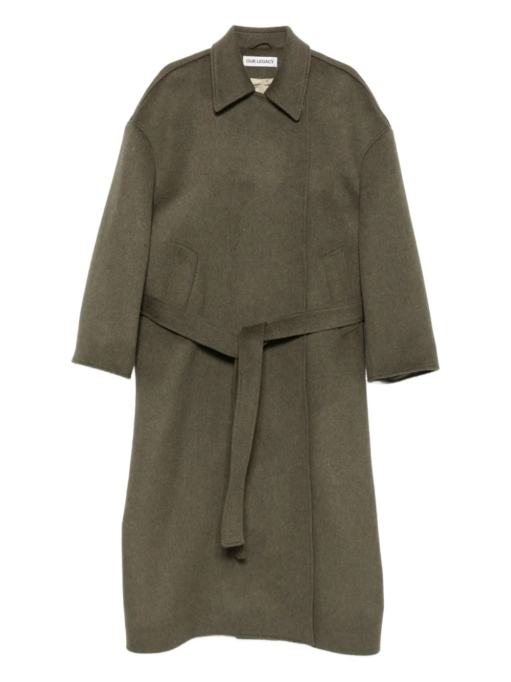 OUR LEGACY Court belted coat | Green | Image 1