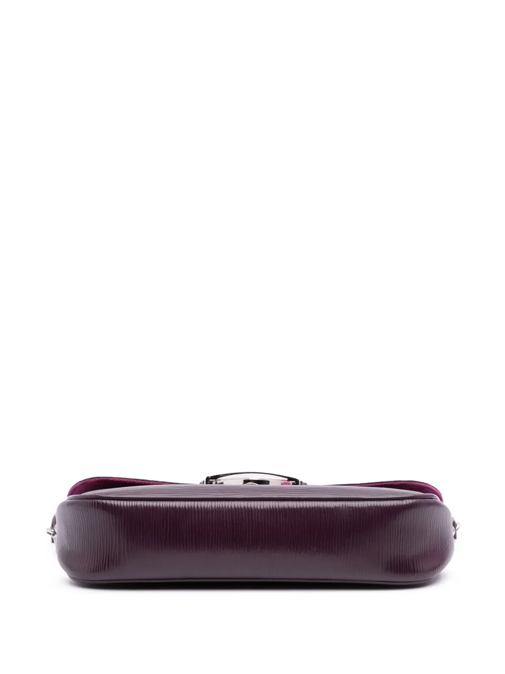 Pre-owned Louis Vuitton 2008 Epi Pochette Montaigne Shoulder Bag In Purple