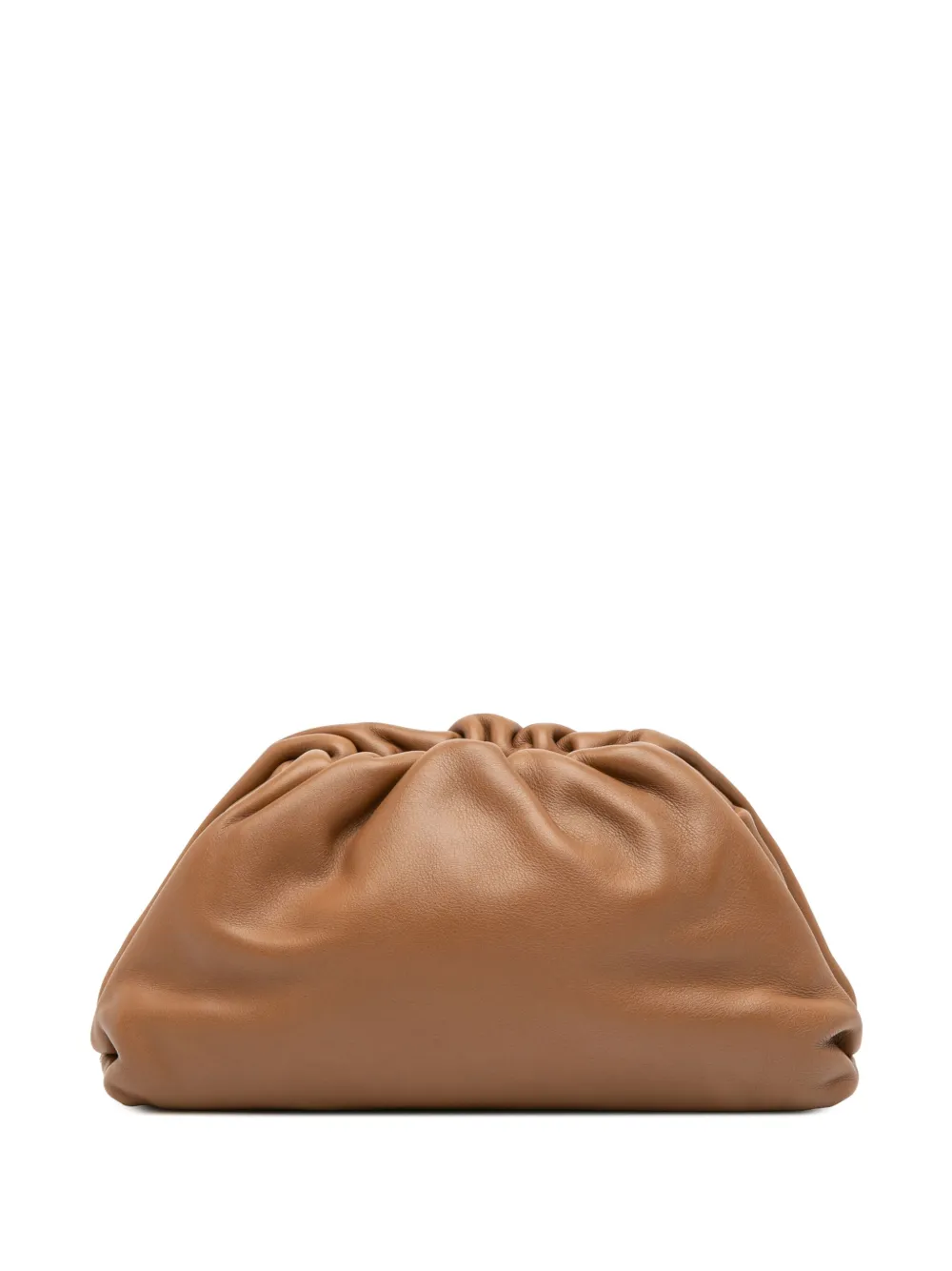 Pre-owned Bottega Veneta 2012-2025 Lambskin The Mini Pouch Clutch Bag In Brown