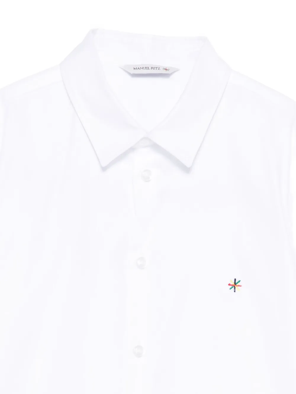 Manuel Ritz Shirt met borduurwerk Wit