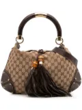 Gucci Pre-Owned 2000-2015 Medium GG Canvas Bamboo Indy Hobo satchel - Brown