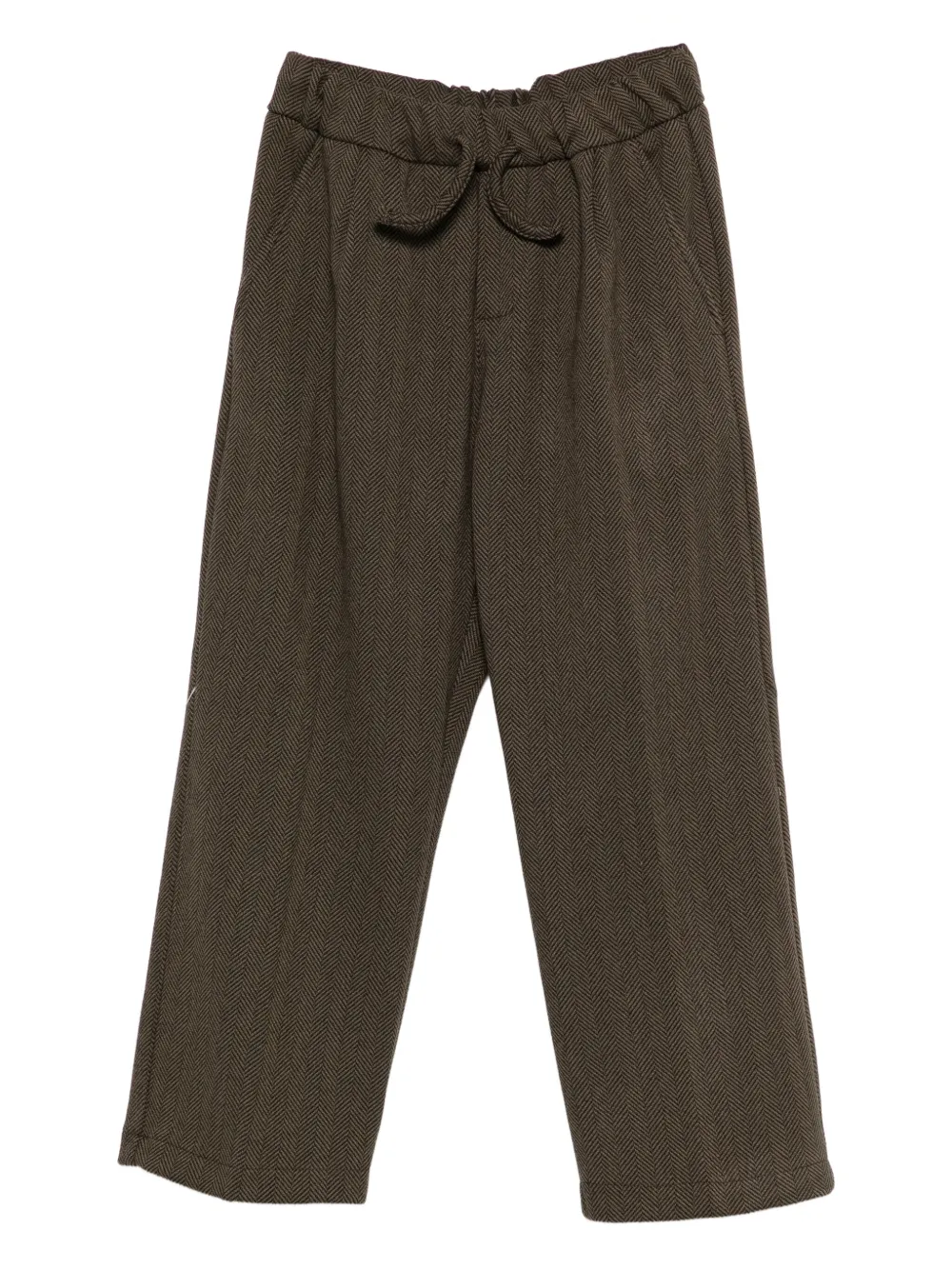 Manuel Ritz pantalones con motivo de espiga y cordones | marrón | Image 1