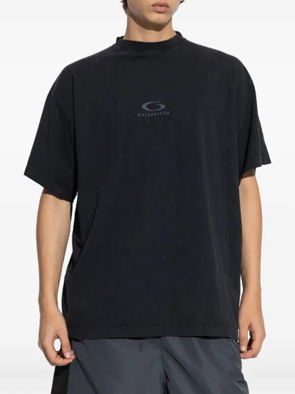 BALENCIAGA Loop Sports Iconブラック Tシャツ XXS Balenciaga Loop Sports Icon logo-print T-shirt | Black