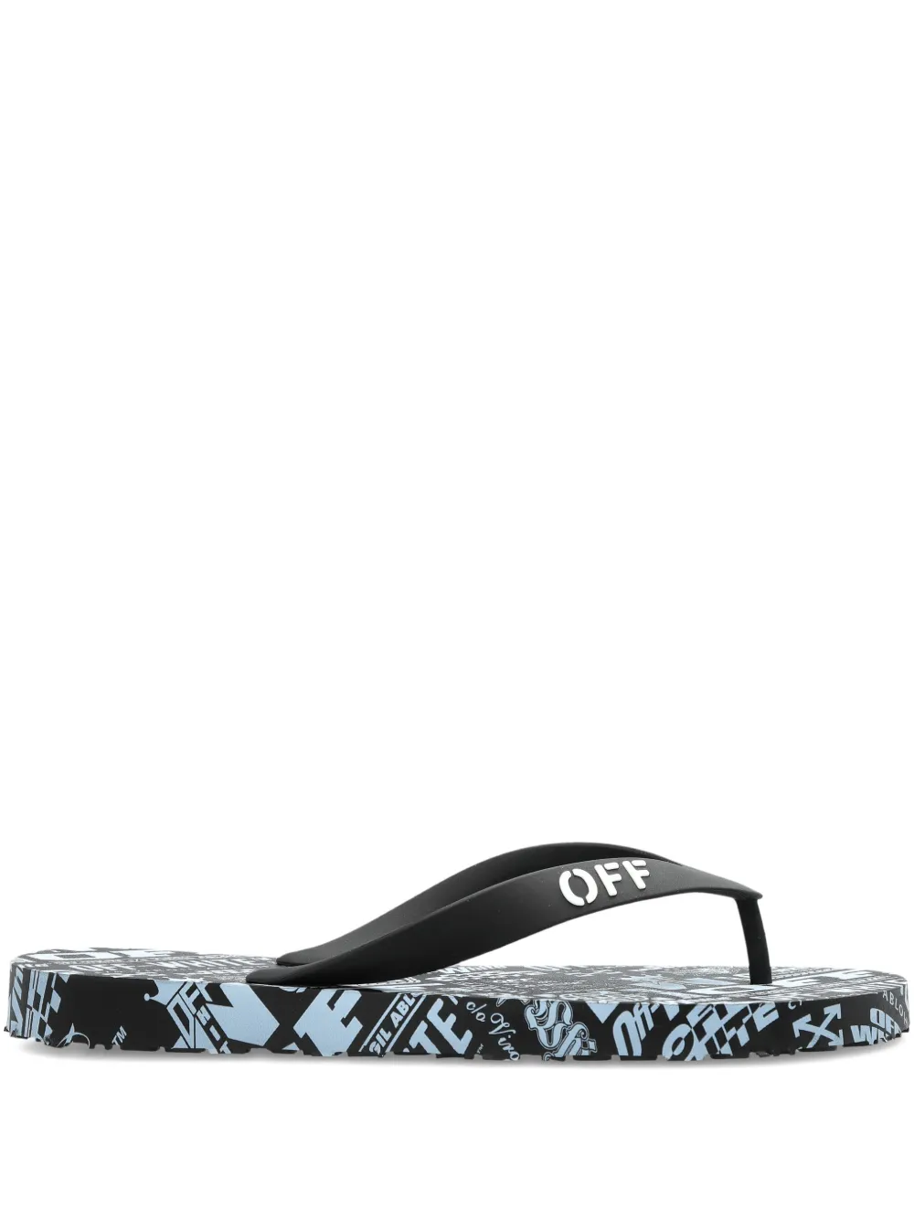 Off-White logo-print flip-flops Zwart