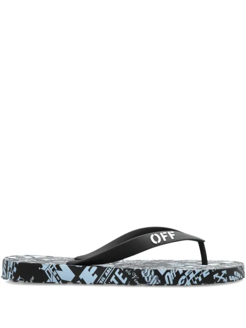 Off-White logo-print flip-flops