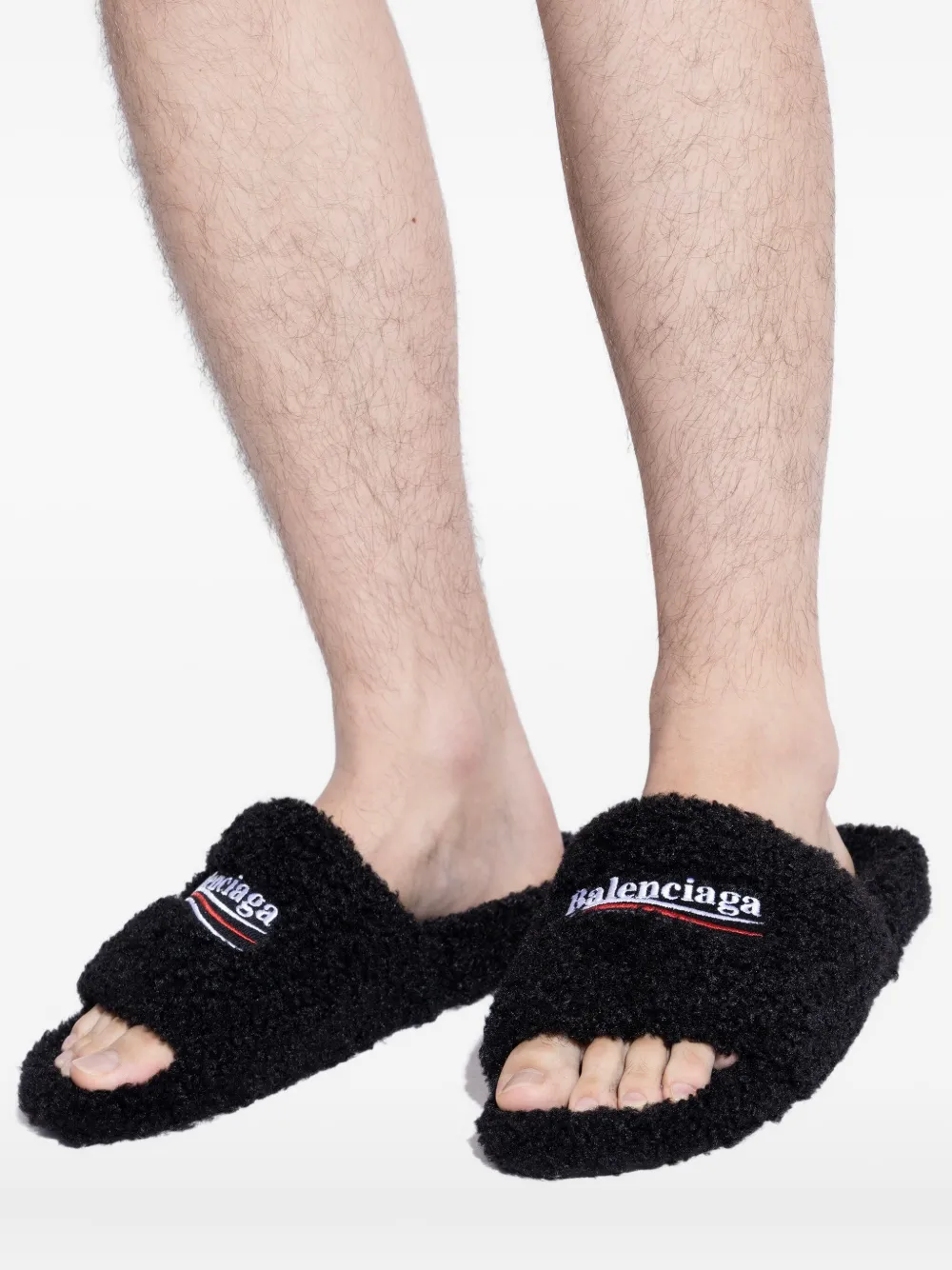 Balenciaga sandalen met geborduurd logo Zwart