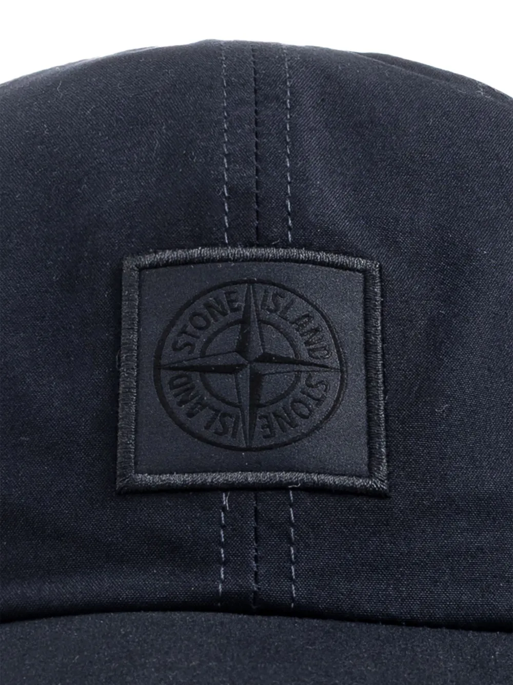 Stone Island Honkbalpet met logopatch Zwart