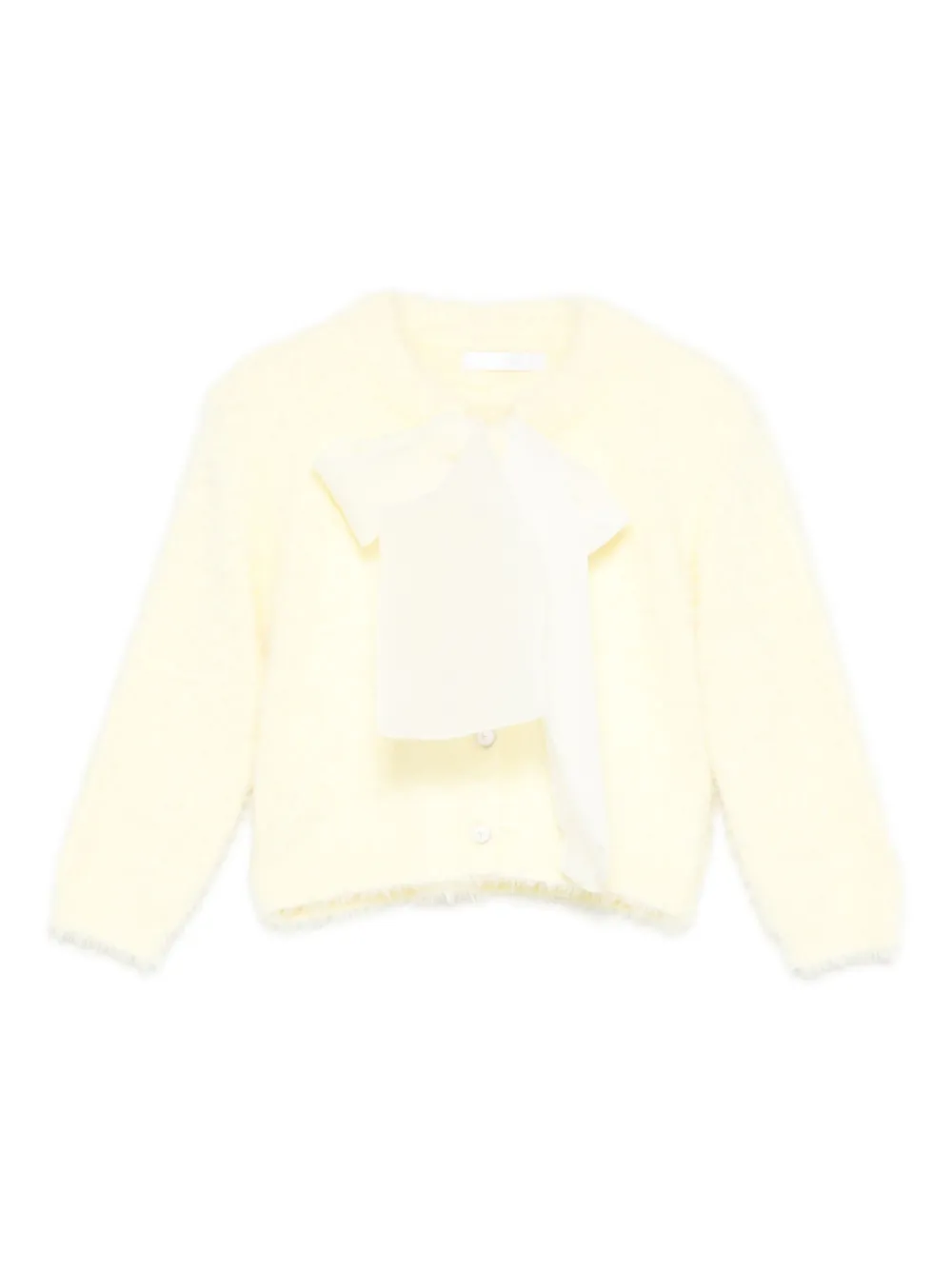 Miss Grant Kids bow-detail cardigan | Yellow | Image 1