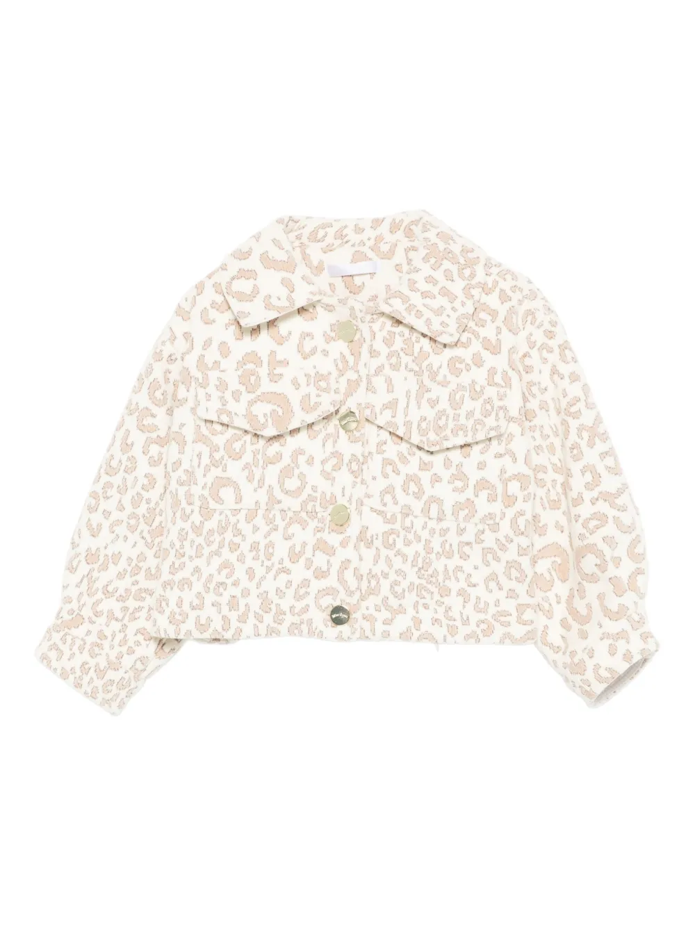 Miss Grant Kids leopard-print button jacket | White | Image 1