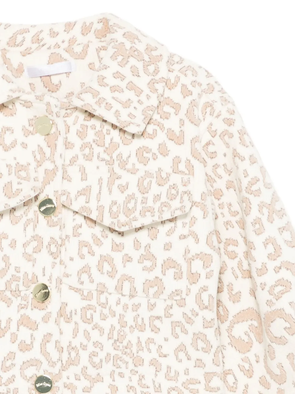 Miss Grant Kids Jack met luipaardprint en knopen Wit