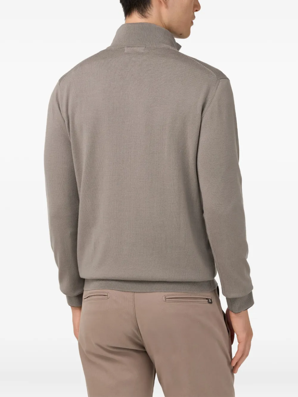 Boggi Milano Trui met halve rits Beige