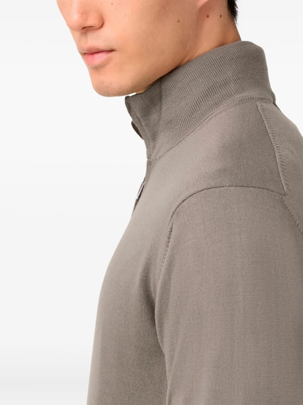 Boggi Milano Trui met halve rits Beige