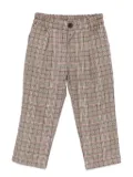 Miss Grant Kids plaid-pattern elastic-waist trousers - Brown
